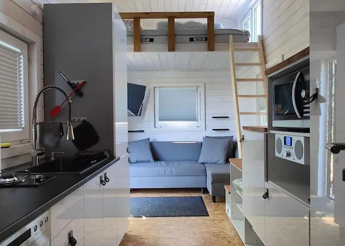 Holiday home Tinyhousebeidresden Mit Fasssauna Klein Aber Fein, Alleinlage Direkt Am Naturteich, Grosse Terrasse - Naehe Saechsische Schweiz Und Dresden Grossharthau